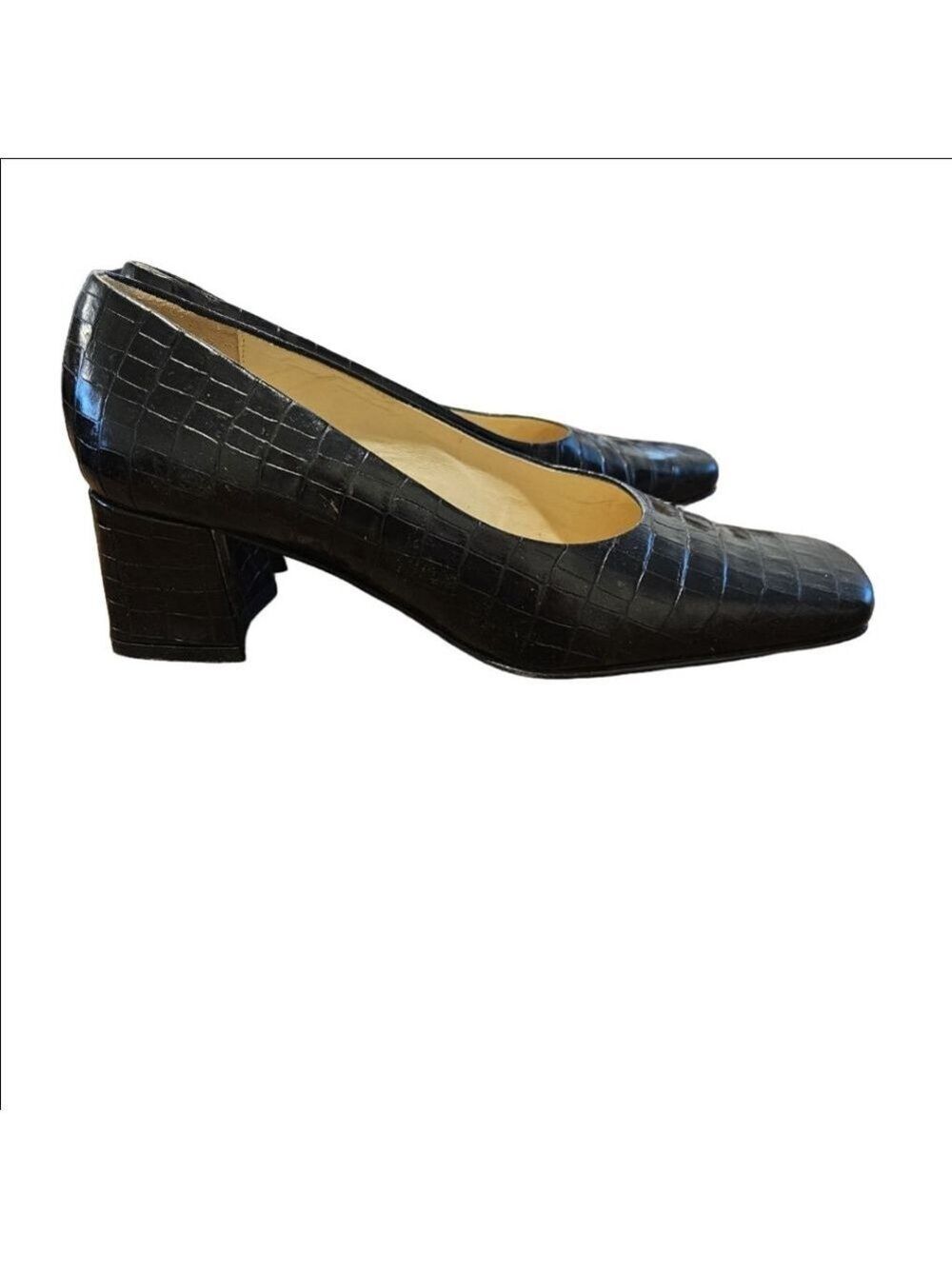 Women's Diego Dolcini Black Leather Pumps Size 37
